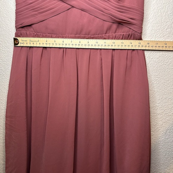 Azazie Raine A8 A-Line Sweetheart Floor Length Bridesmaid Dress Desert Rose - Picture 12 of 15